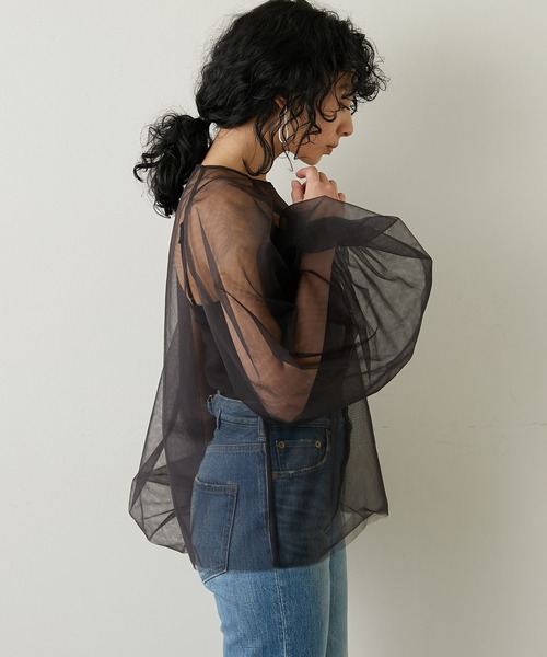 「Whim Gazette」 長袖ブラウス FREE ブラック レディース_画像6