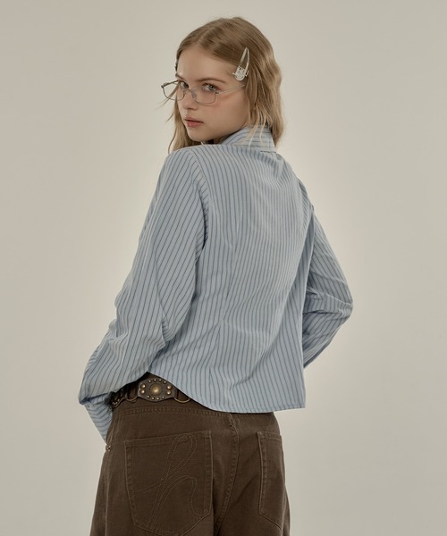 hazyl ブラウス シャツ gather design shirt / ギャザーデザインシャツ