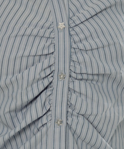 hazyl ブラウス シャツ gather design shirt / ギャザーデザインシャツ