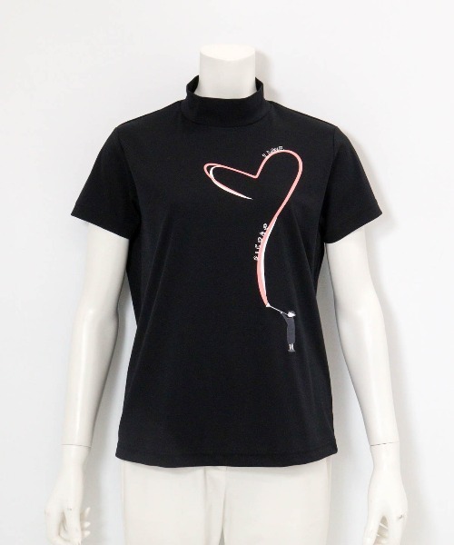 PICONE CLUB レディースカットソー　サイズ1未使用品 Picone CLUB（ピッコーネクラブ） tシャツ 半袖 ハートプリントプル