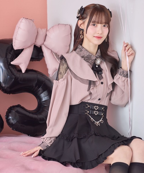 ROJITA（ロジータ） ブラウス シャツ 「revival」ラッフル肩開き