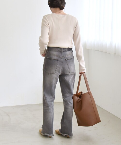 「quaranciel」 長袖ニット ONE SIZE ブラック レディース_画像4