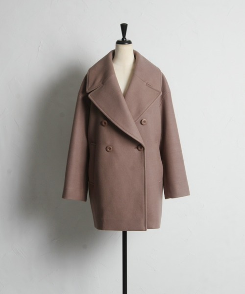 「&. NOSTALGIA」 ピーコート MEDIUM ネイビー レディース_画像5