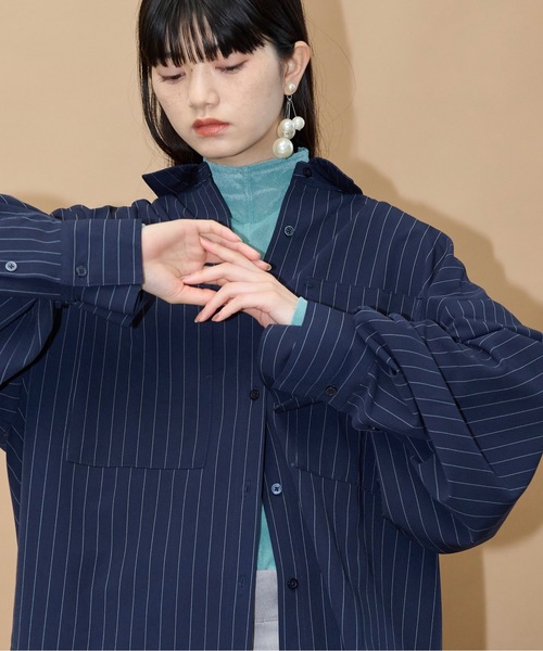 「THE YOn」 長袖シャツ FREE ブルー レディース_画像6