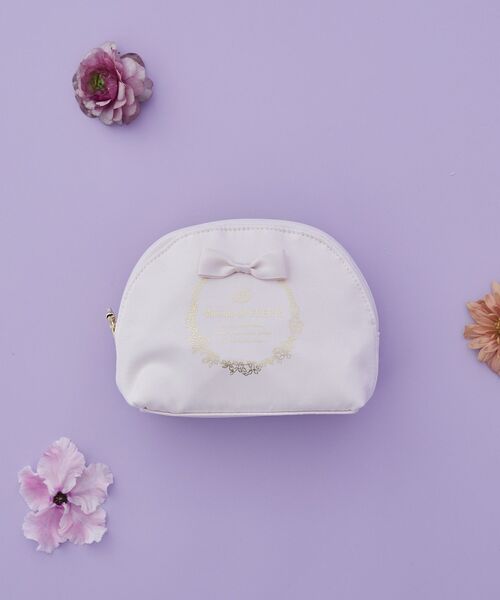 Maison de FLEUR（メゾンドフルール） ポーチ サテンリボンラウンド