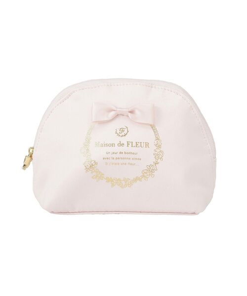 Maison de FLEUR（メゾンドフルール） ポーチ サテンリボンラウンド