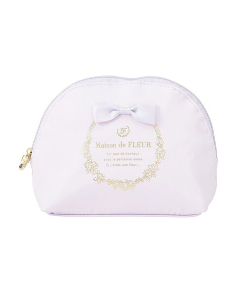 Maison de FLEUR（メゾンドフルール） ポーチ サテンリボンラウンド
