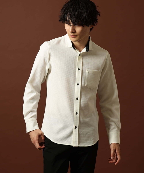 「MK MICHEL KLEIN HOMME 」 長袖シャツ X-LARGE ホワイト メンズ_画像8