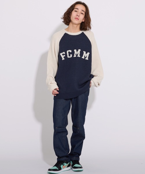 「FCMM」 長袖ニット LARGE ネイビー メンズ_画像8