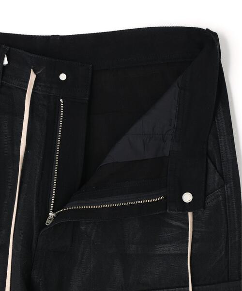 カーゴパンツ DankeSchon/ダンケシェーン/11oz RUBBER COATED FLARE CARGO PANTS メンズ レディース_13
