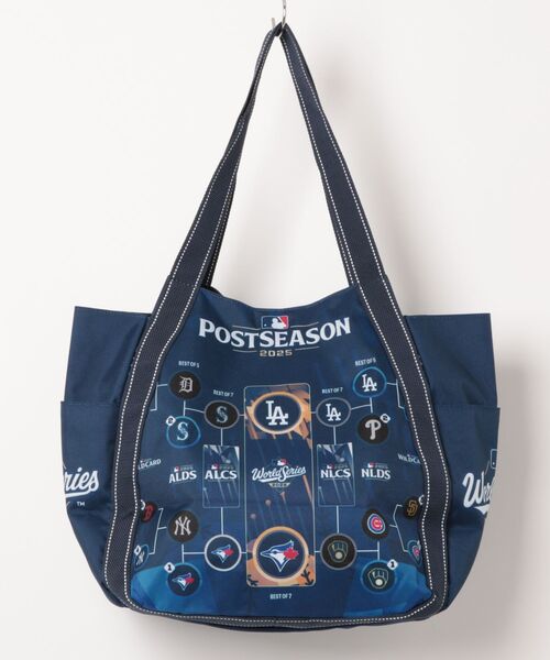 ドジャース '25 ワールドシリーズ優勝 バルーントートバッグ ネイビー 完売品 MLB トートバッグ 大きめ MLBワールドシリーズ2025 バルーントート