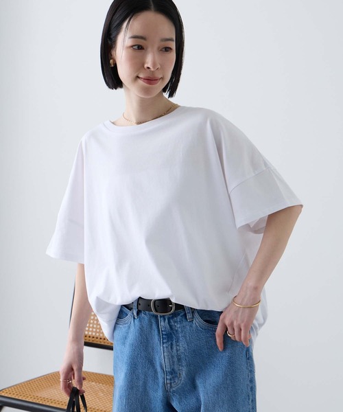 Aunely tシャツ 半袖 「Aunely」ひんやり 360°きれい見え コクーン