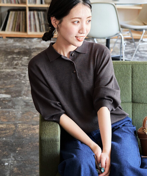 80s-90s FENDI サマーニットポロシャツ FENDI (フェンディ) メンズ ポロシャツ 半袖 総柄ロゴ ニット シャツ