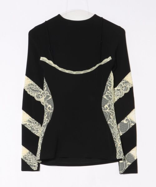 tシャツ DRAPED JERSEY ＆ LACE LS CREWNE WTO457ACJER0082 レディースの画像