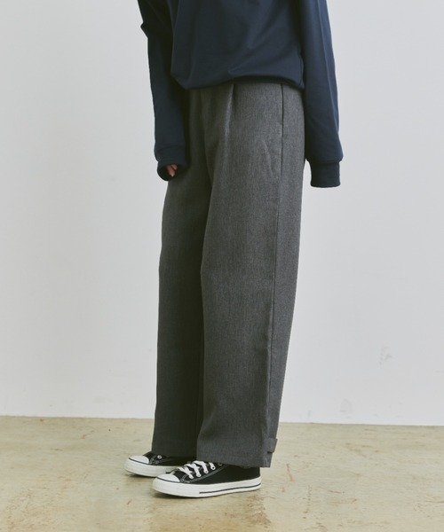 「flaner」 スラックス LARGE ブラック レディース_画像2