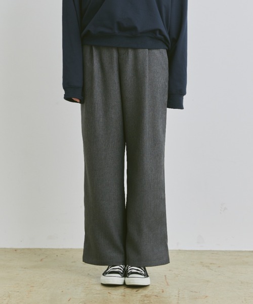 「flaner」 スラックス LARGE ブラック レディース_画像3