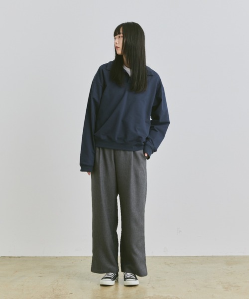 「flaner」 スラックス LARGE ブラック レディース_画像9