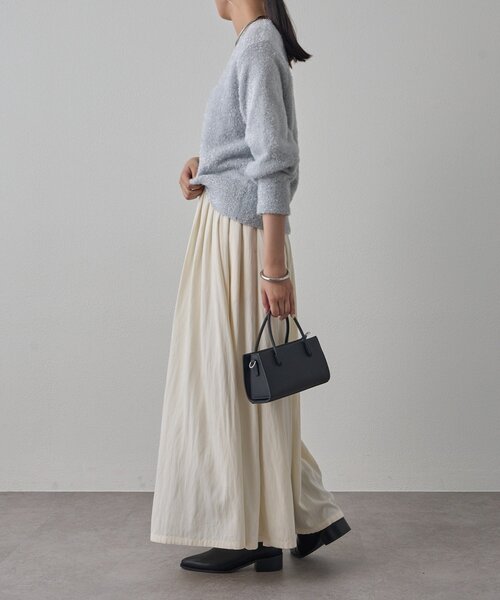「LOUNGEDRESS」 プリーツスカート FREE チャコールグレー レディース_画像5