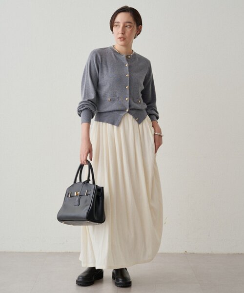 「LOUNGEDRESS」 プリーツスカート FREE チャコールグレー レディース_画像8