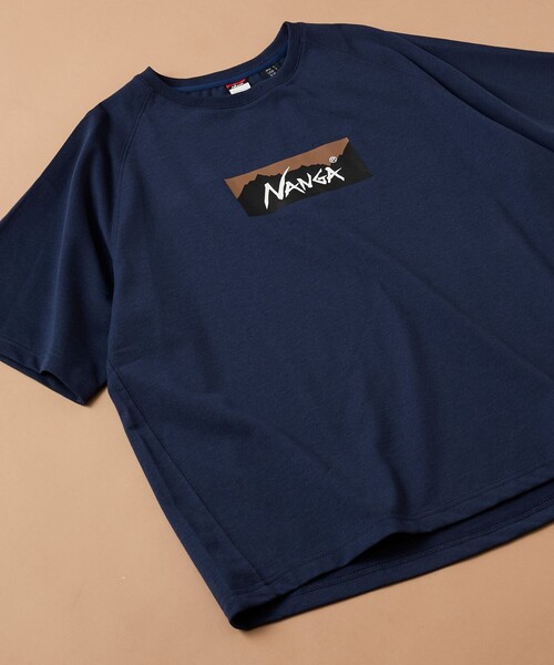 NANGA（ナンガ） tシャツ エコハイブリッド ボックスロゴ ルーズ
