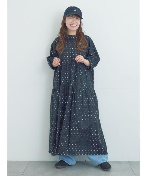 ワンピース 柄アソートティアードワンピースの画像