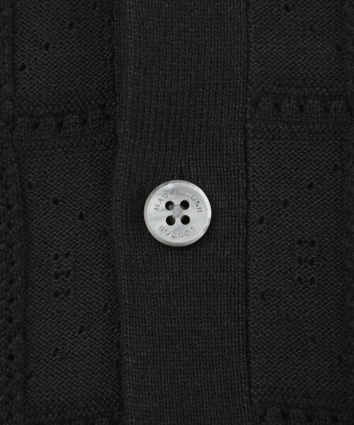 シャツ 「LEON掲載」オープンカラーアイレットニット メンズの画像
