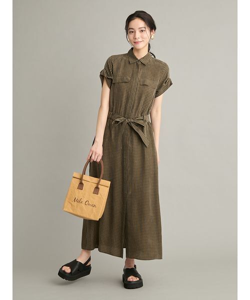 【ZOZOTOWN売切】シャツナローワンピース MilaOwen ミラオーウェン Mila Owen（ミラオーウェン） ワンピース 半袖 シャツナローワンピース