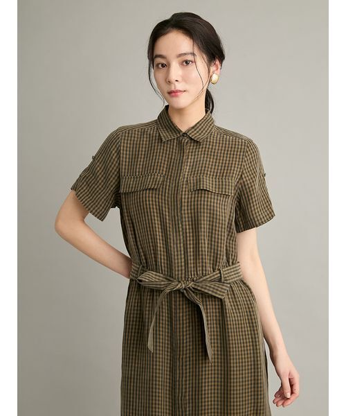 ワンピース シャツナローワンピースの画像
