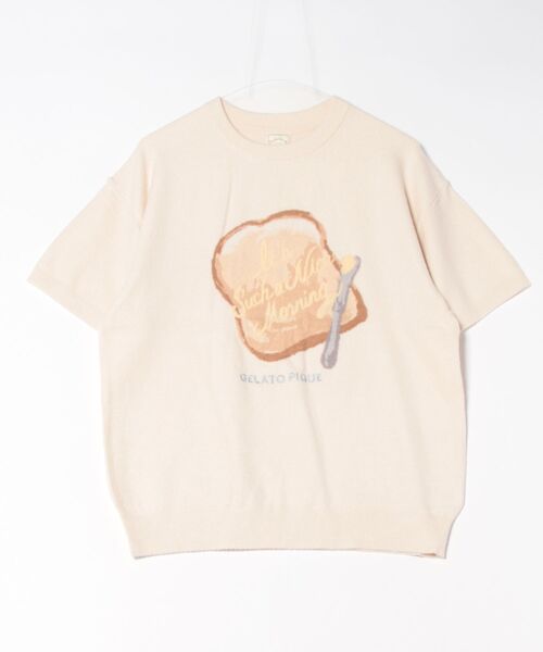 gelato pique（ジェラートピケ） 半袖ニット FREE ブルー レディース