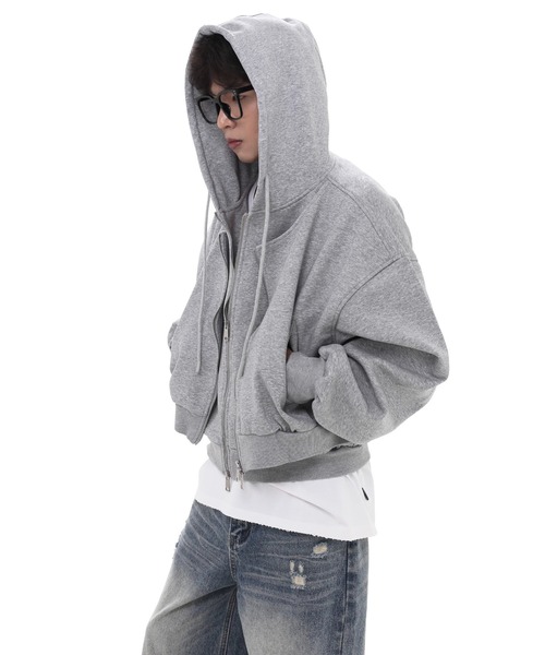 【値下げ中】　J.S.B. ジップアップフーディ グレー WESTBOY（ウエストボーイ） ジップアップパーカー S グレー メンズ