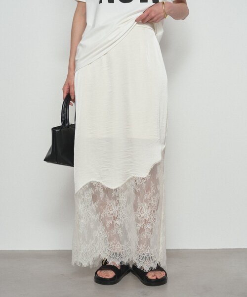 Loungedress（ラウンジドレス） スカート サテンレースナロースカート