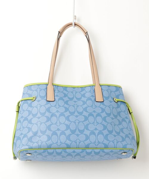 【COACH】トートバッグ ・シグネチャーブルー COACH（コーチ） シグネチャー柄 トートバッグ - ブルー レディース