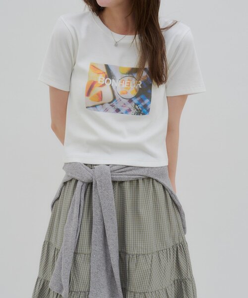 Discoat（ディスコート） tシャツ 「umm.」リブグラフィックアソートT