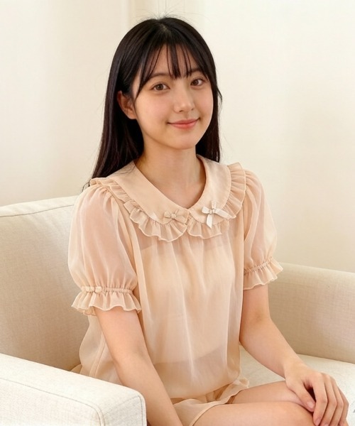gossip!ロサンゼルス ブラウス シャツ 半袖 「Y2Kガーリー
