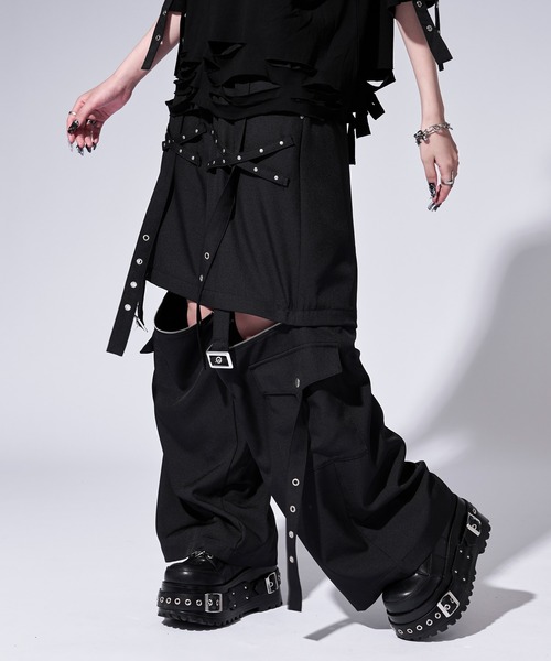 Ellno Loset（エルノロゼット） ワイドパンツ カーゴパンツ 「無味