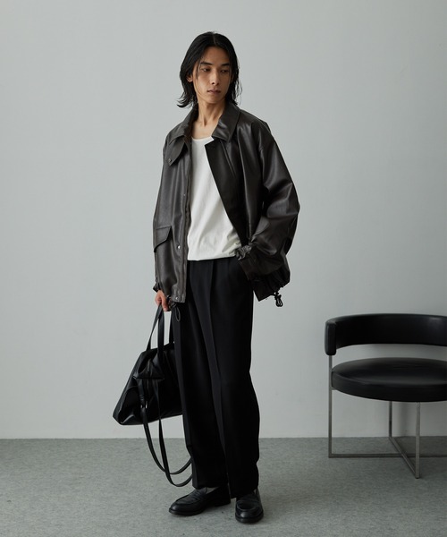 「EMMA CLOTHES」 スラックス L グレイッシュベージュ メンズ_画像4