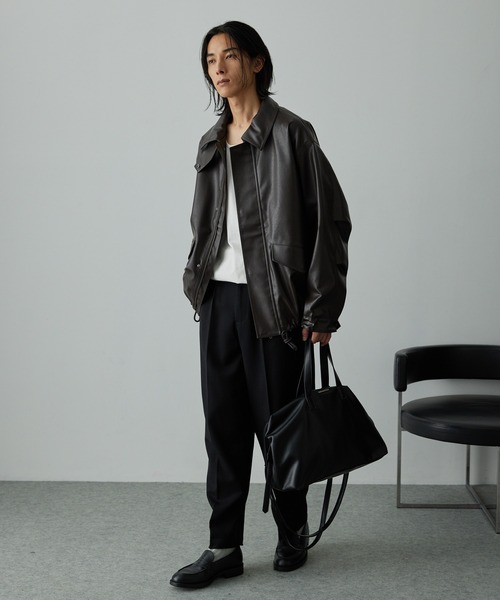 「EMMA CLOTHES」 スラックス L グレイッシュベージュ メンズ_画像5