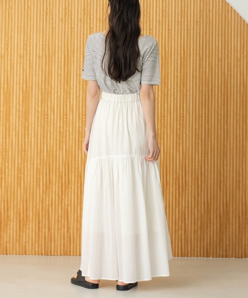 「hinari」 フレアスカート SMALL ホワイト レディース_画像5