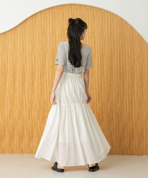 「hinari」 フレアスカート SMALL ホワイト レディース_画像6