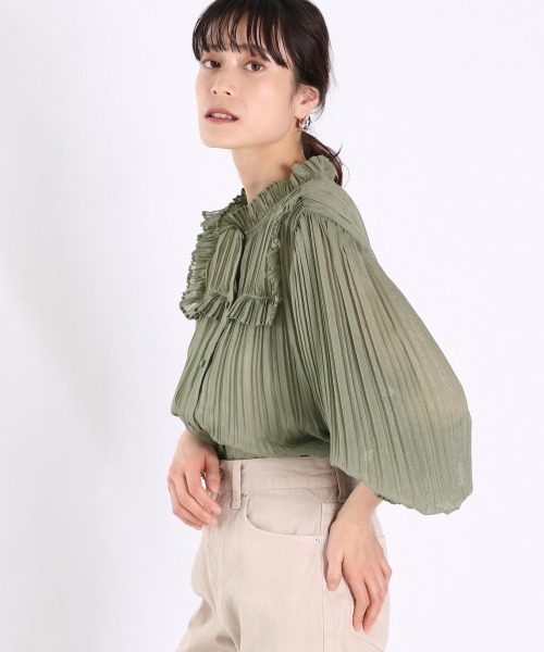 シャツ ブラウス プリーツスタンドフリルブラウス Zozotown 通販 Paypayモール