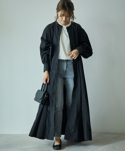 最安値限定SALE ワンピース シャツワンピース ボリュームスリーブサーキュラーフレアロング丈ワンピース ZOZOTOWN PayPayモール店 - 通販 - PayPayモール 定番新品