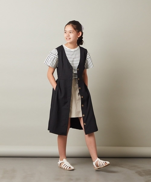 ワンピース ジャンパースカート 「130」「2WAY」マルチバックプリーツ 