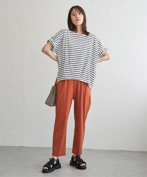 ikka tシャツ 冷感ドルマンタックプルオーバー レディース