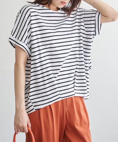 ikka tシャツ 冷感ドルマンタックプルオーバー レディース