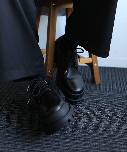 shoes365 ビジネスシューズ 「shoes365」二層保護厚底ドレスシューズ