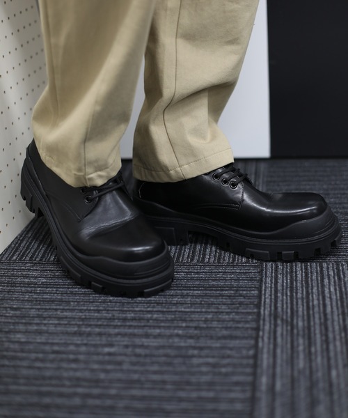 shoes365 ビジネスシューズ 「shoes365」二層保護厚底ドレスシューズ