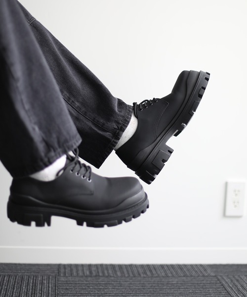 shoes365 ビジネスシューズ 「shoes365」二層保護厚底ドレスシューズ