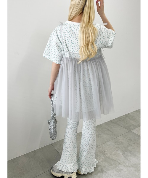 【新品未使用品】Lepidos ワッフルパンツ WC パンツ リトルフラワーワッフルフリルパンツ レディース