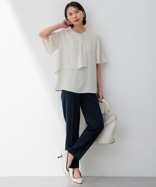 フォワードミラノ スマイル Tシャツ ショートパンツ セット白XL SMILELAND 【送料無料】トップス カットソー裏地付ジョーゼット