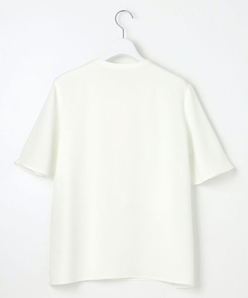tシャツ 「洗える」ストレッチジョーゼット アシンメトリー カットソー レディース 23区 tシャツ 「洗える」ストレッチジョーゼット アシンメトリー